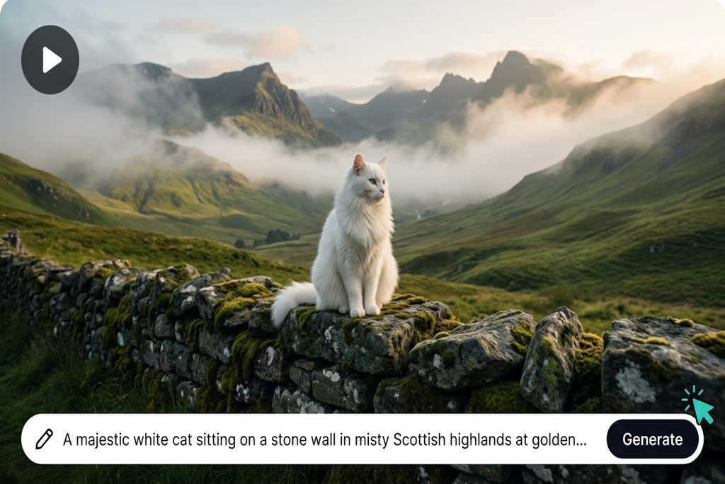 Generate Cat Videos from Simple Text Prompts