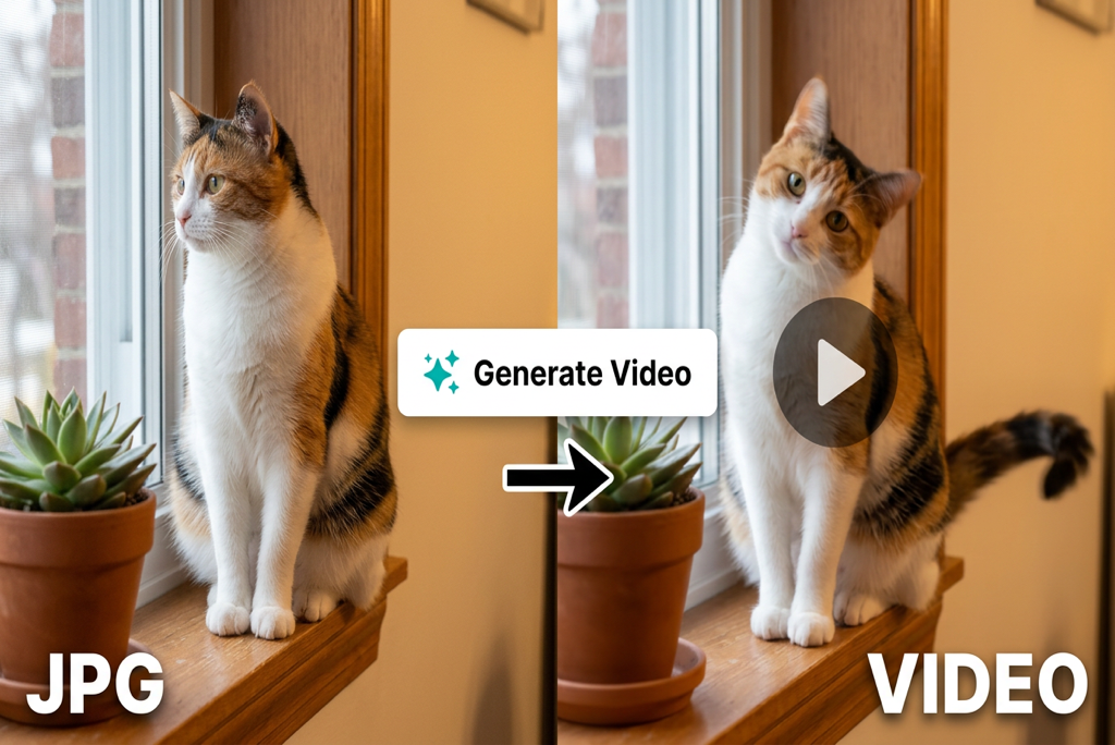 Animate Cat Photos into Moving Scenes