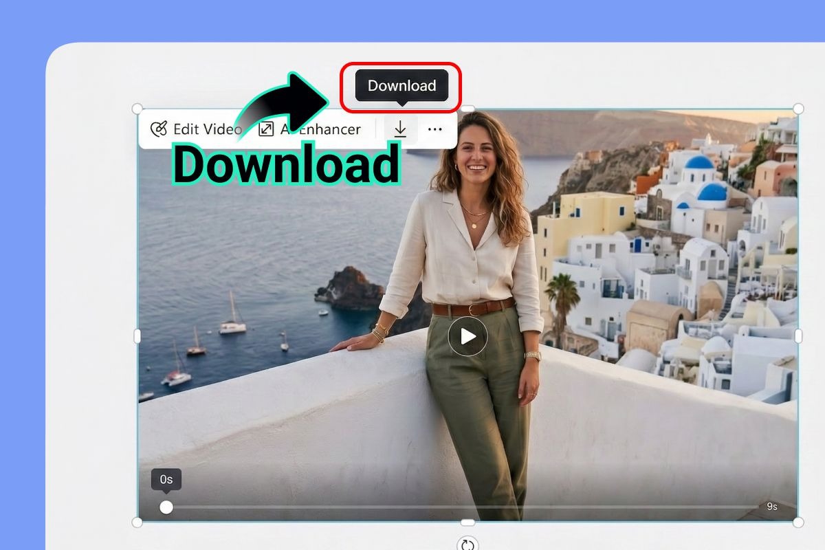 Download Video Download your newly edited video.