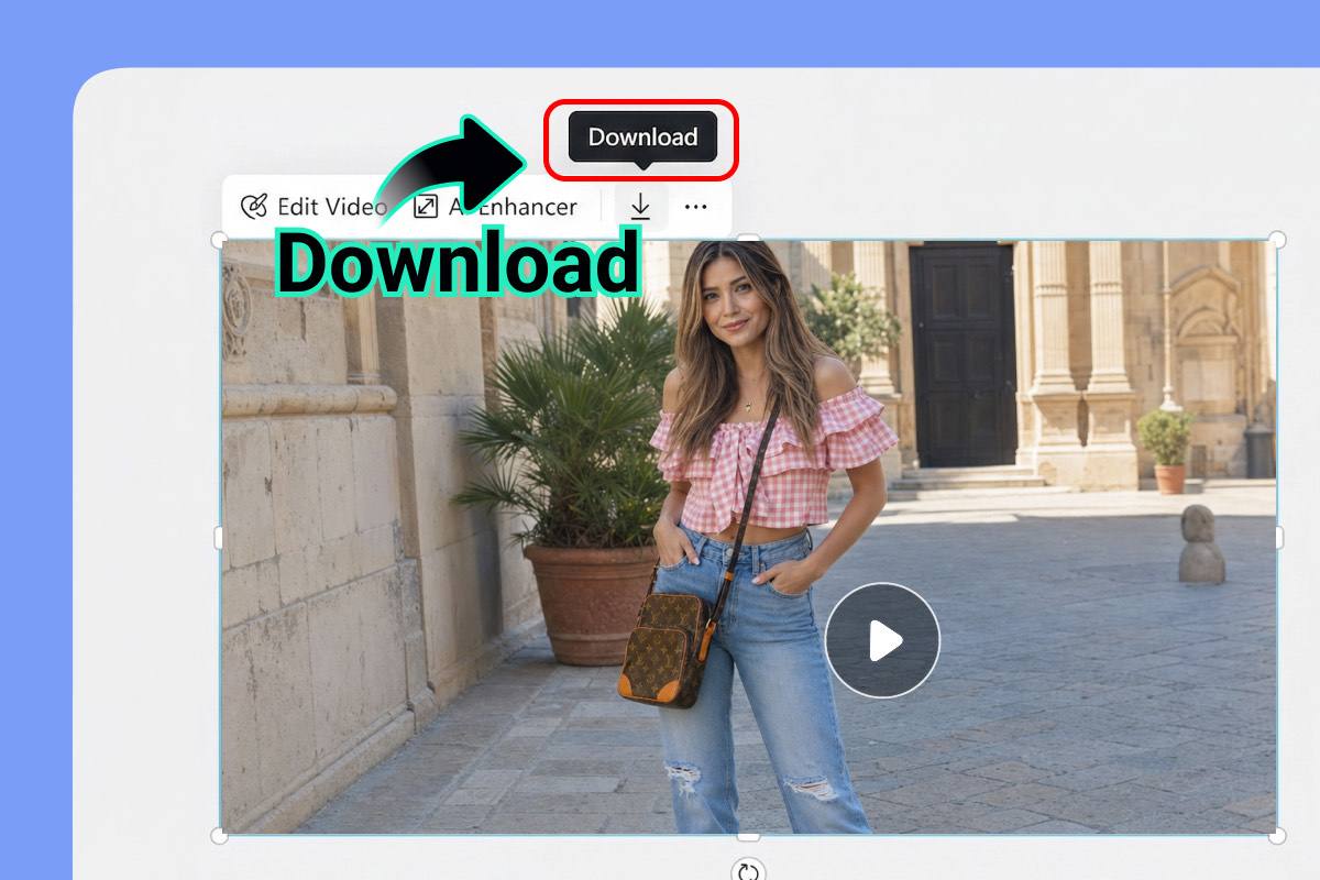 Download UGC Video Export AI UGC video for marketing channels