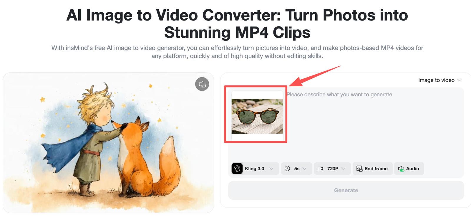 Start by uploading your product assets.